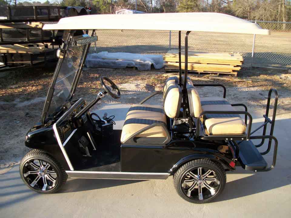 4 Seater Black Golf Car
