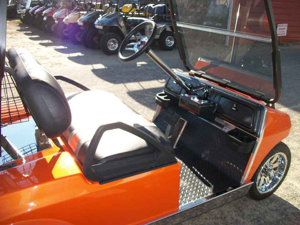 2 Seater Orange Golf Car