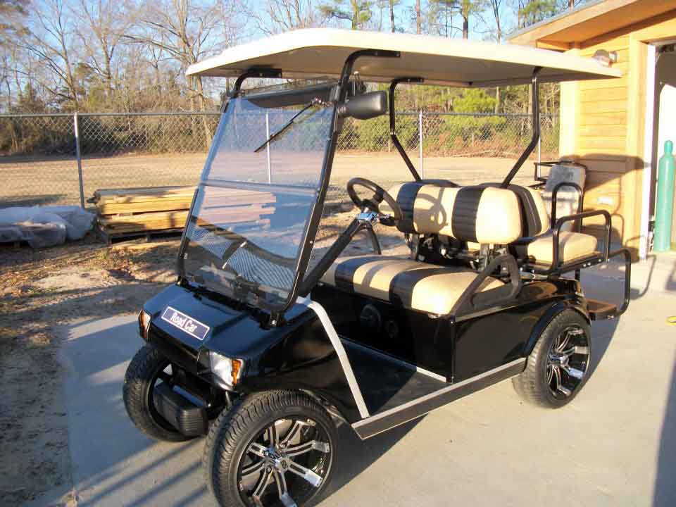 4 Seater Black Golf Car